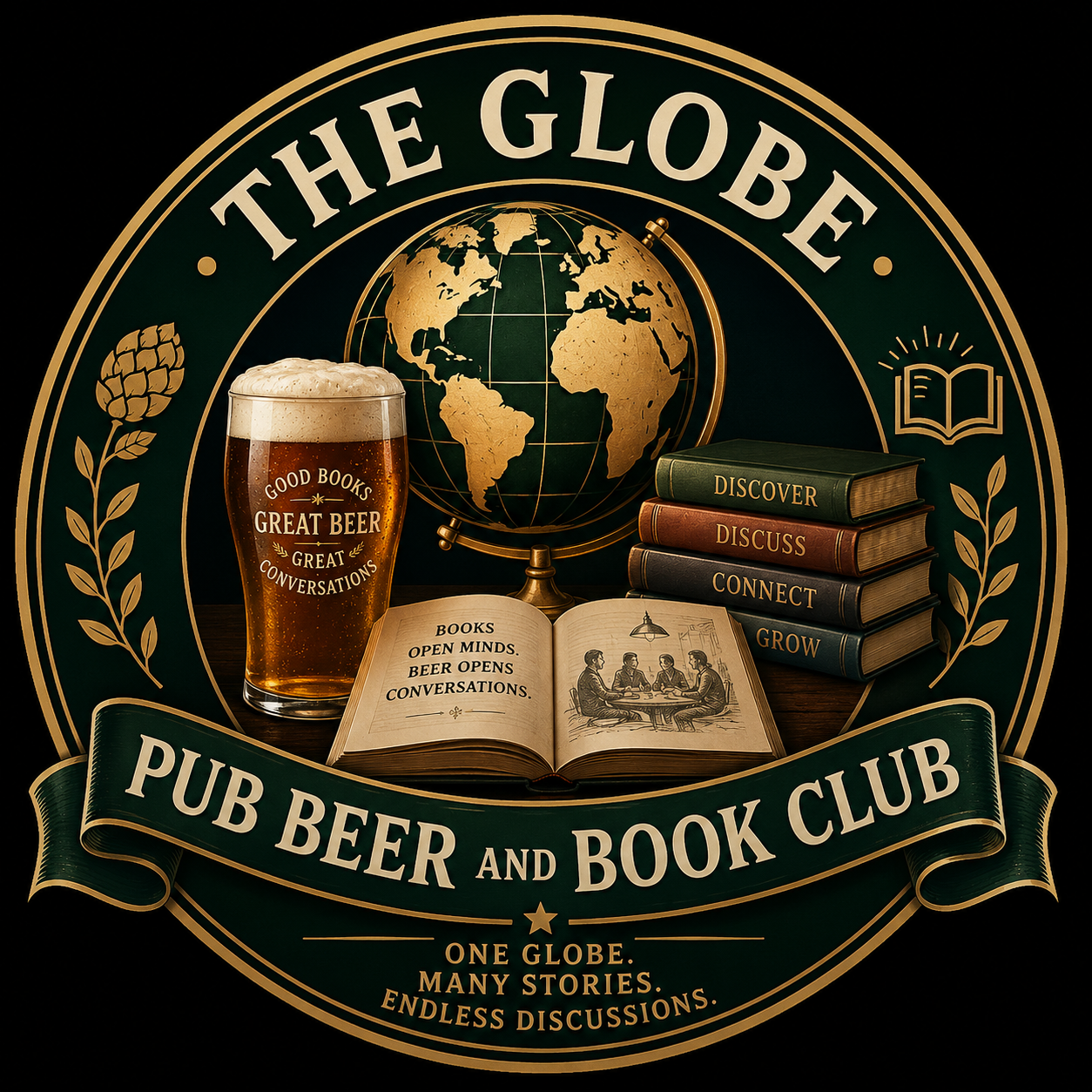 The Globe Pub Beer And Book Club logo