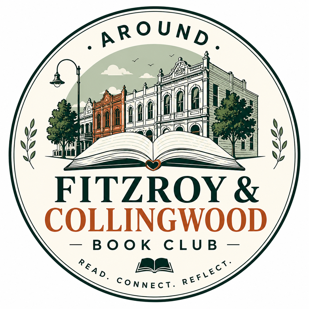 Around Fitzroy & Collingwood Book Club logo
