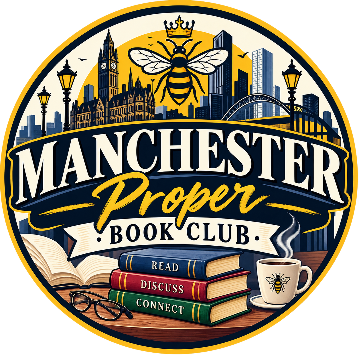 Manchester Proper Book Club logo