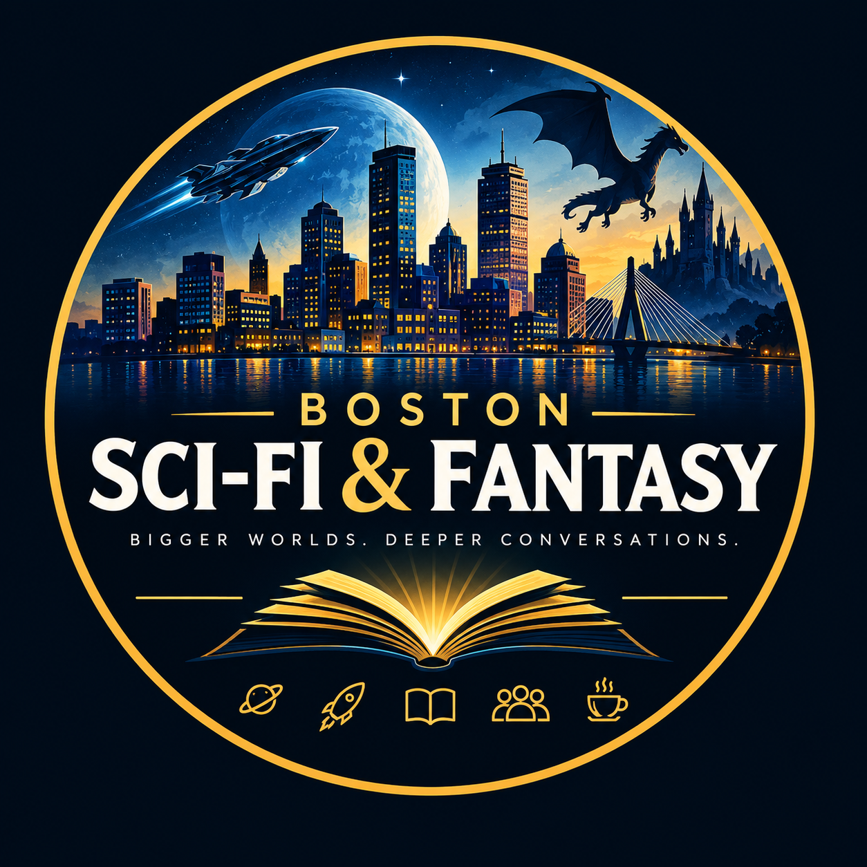The Boston Sci-Fi/Fantasy book club logo