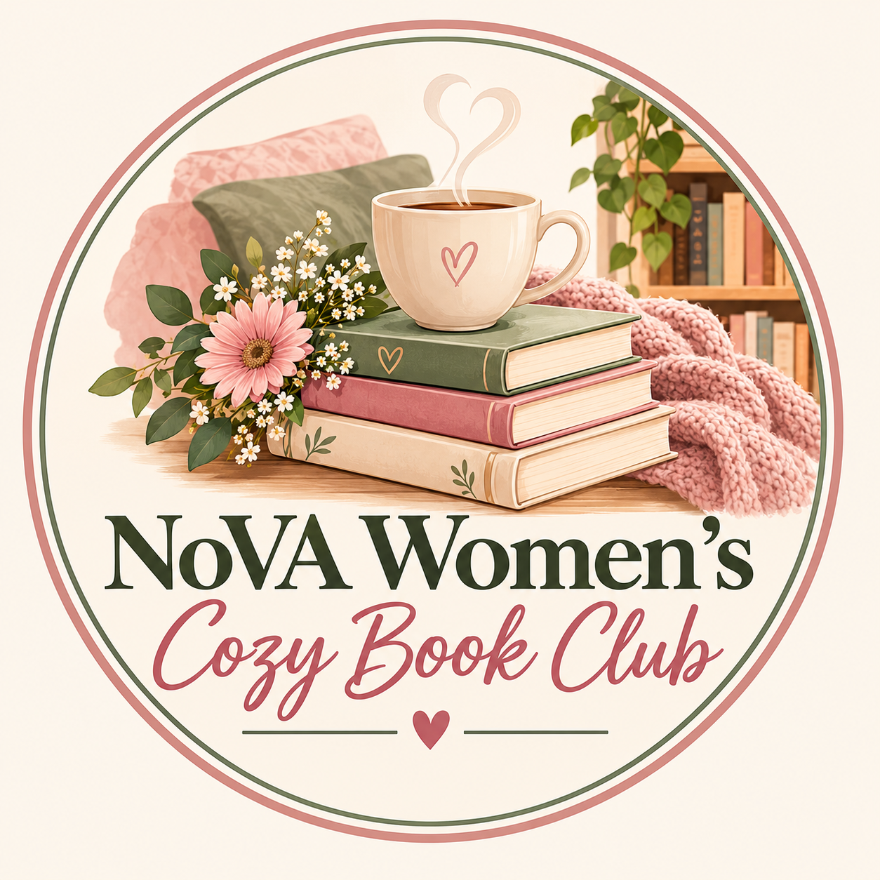 NoVA Women's Cozy Book Club logo